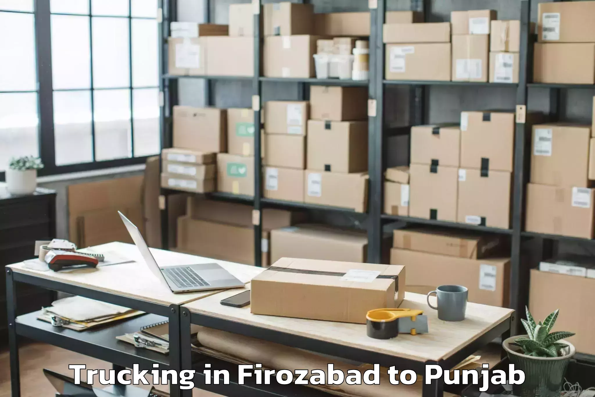 Reliable Firozabad to Gidderbaha Trucking